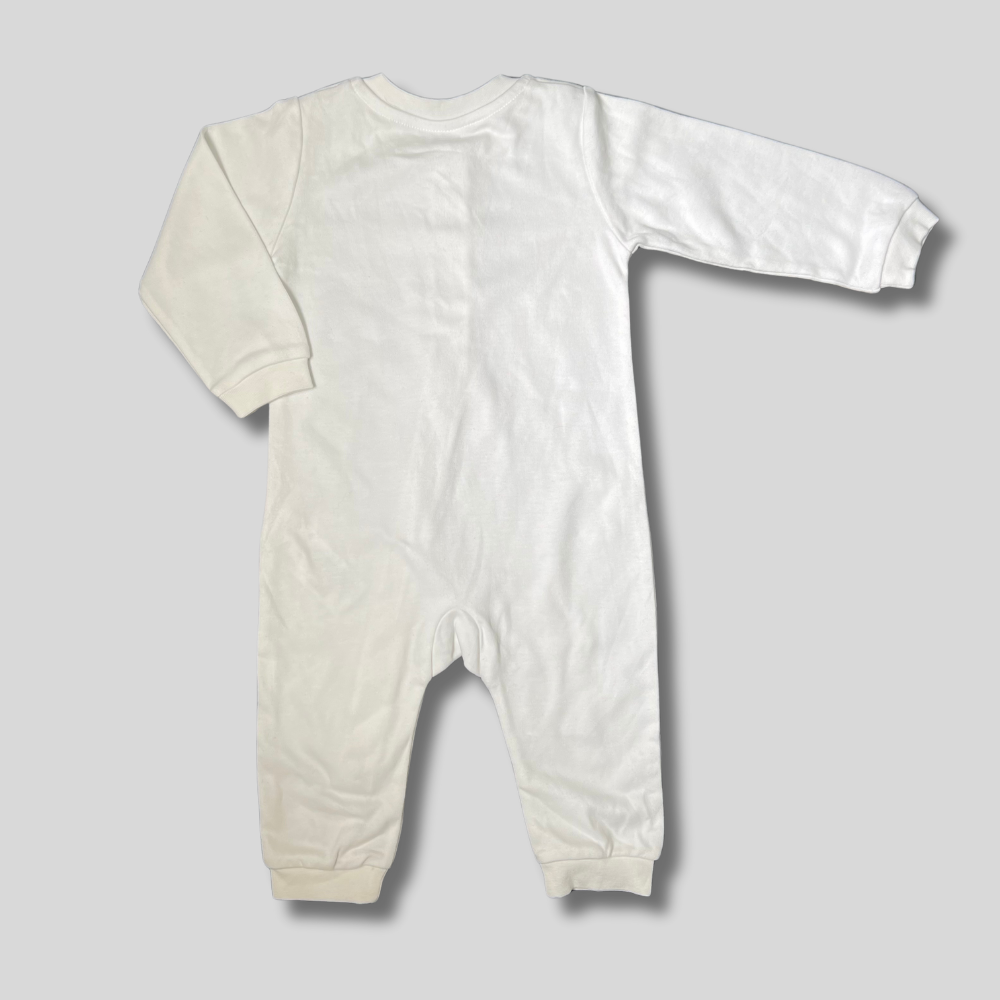 Pijama alba cu maneca lunga