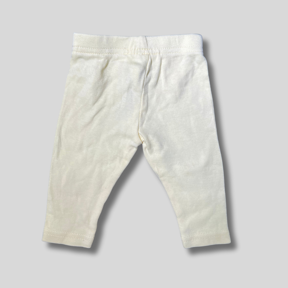 Pantaloni galbeni din bumbac