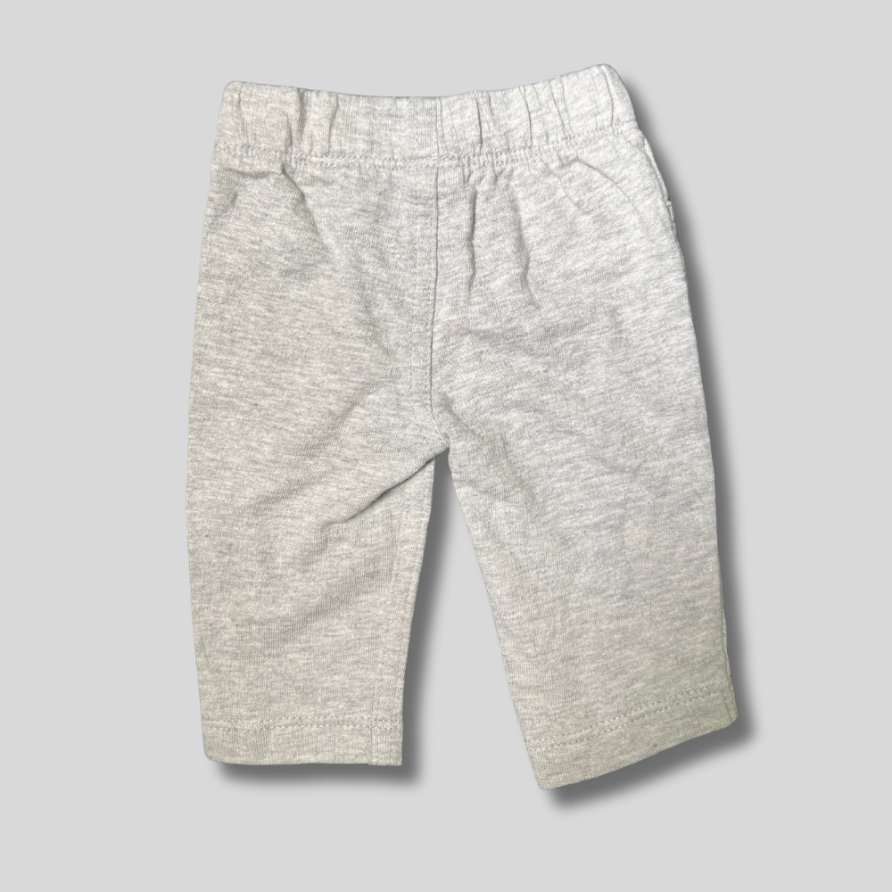 Pantaloni gri cu imitatie buzunare