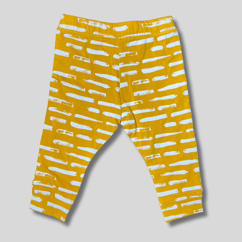 Pantaloni galbeni cu print