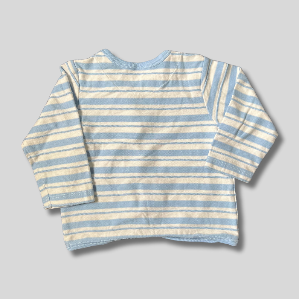 Jacheta bleu cu dungi