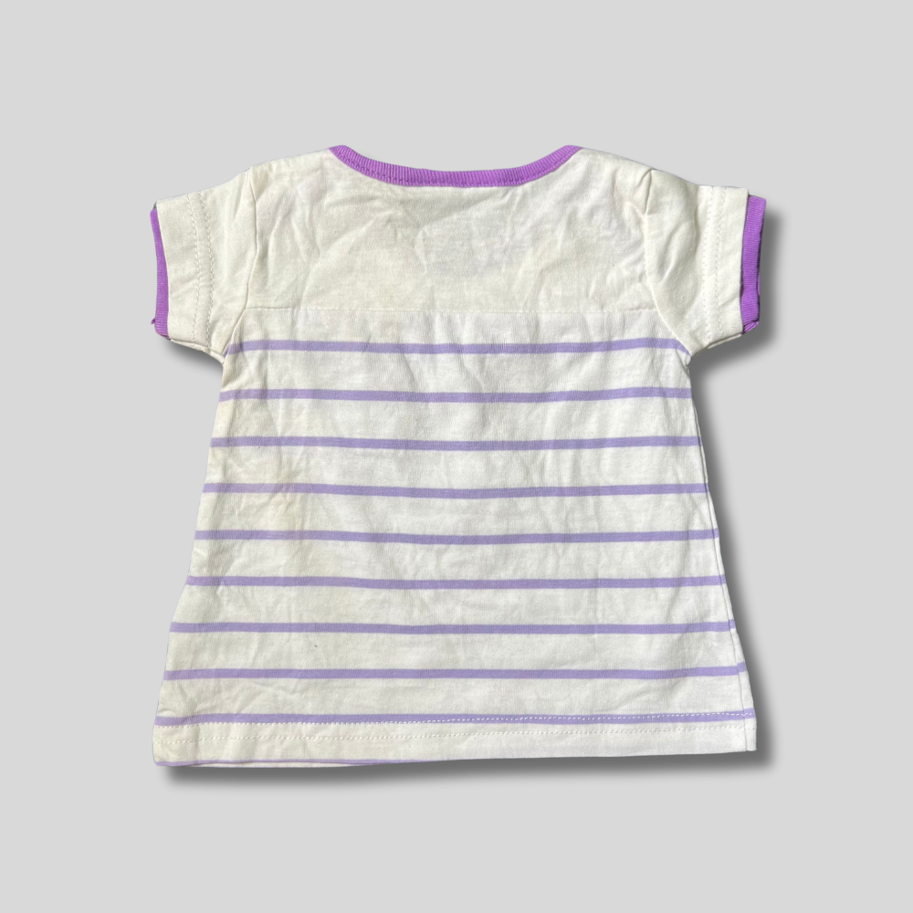 Tricou cu dungi mov