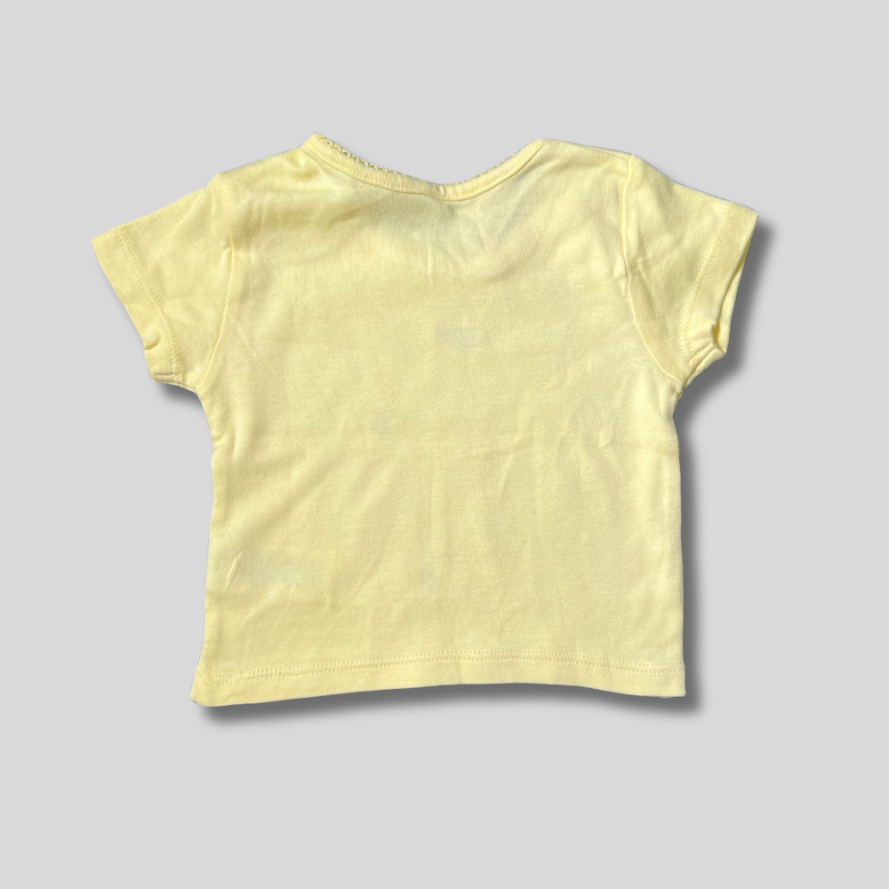 Tricou galben cu sclipici