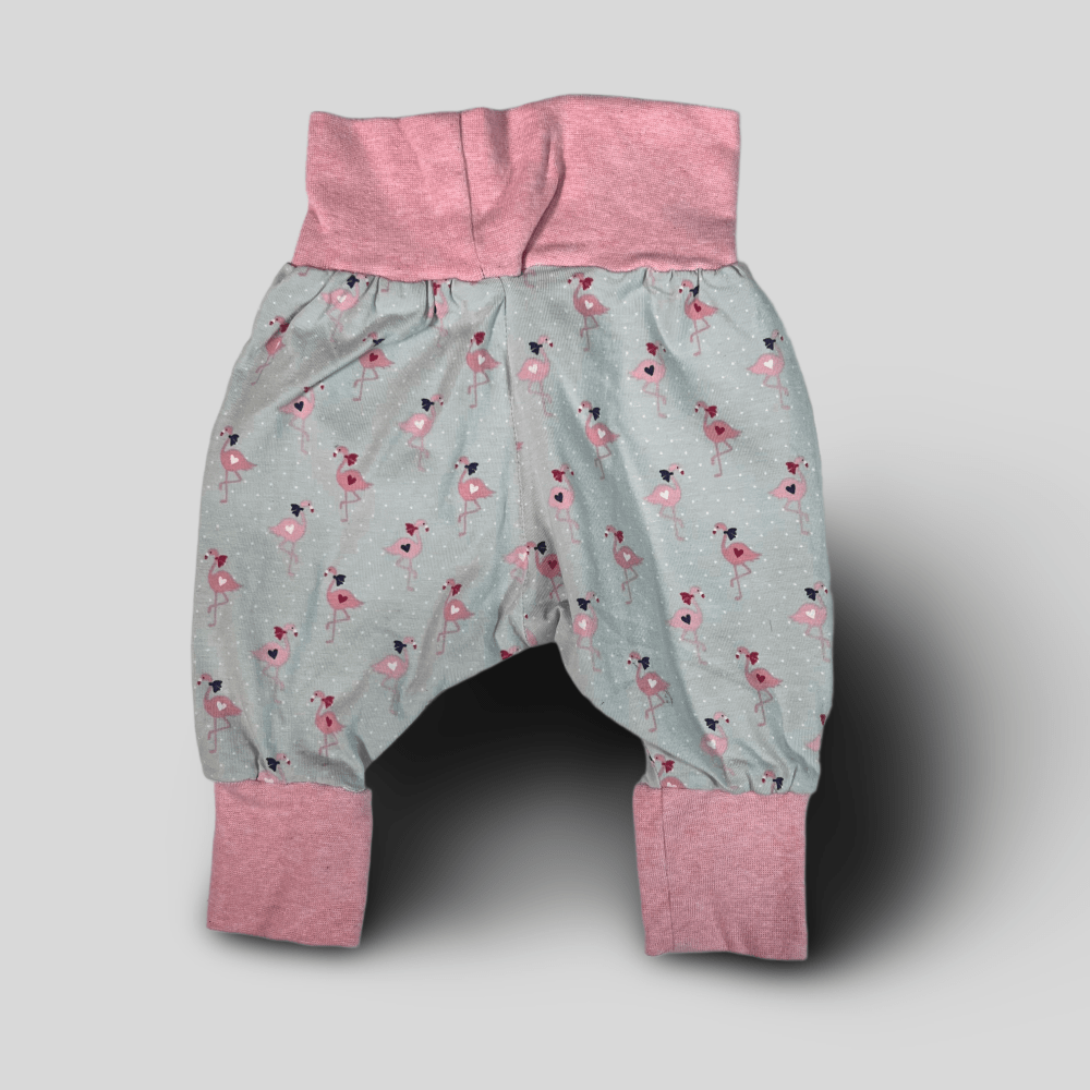 Pantaloni cu flamingo