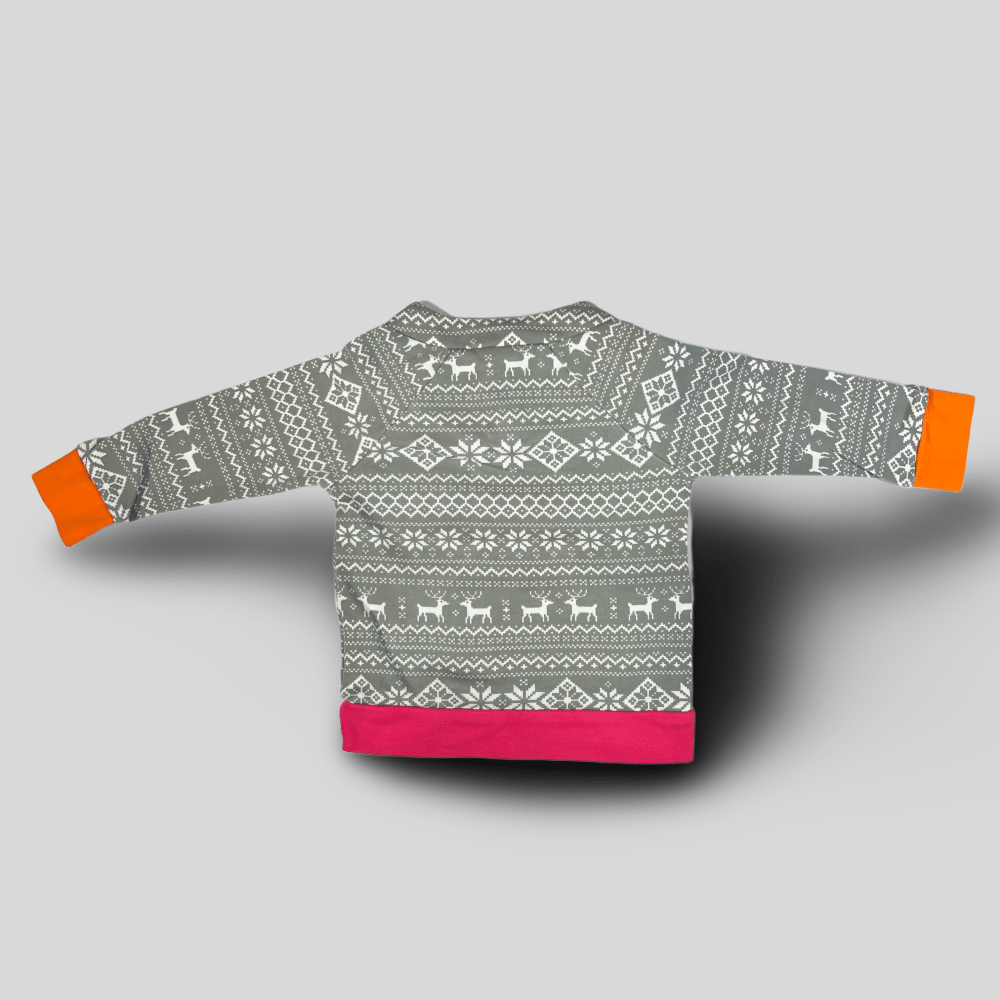 Bluza de iarna cu reni si buzunare