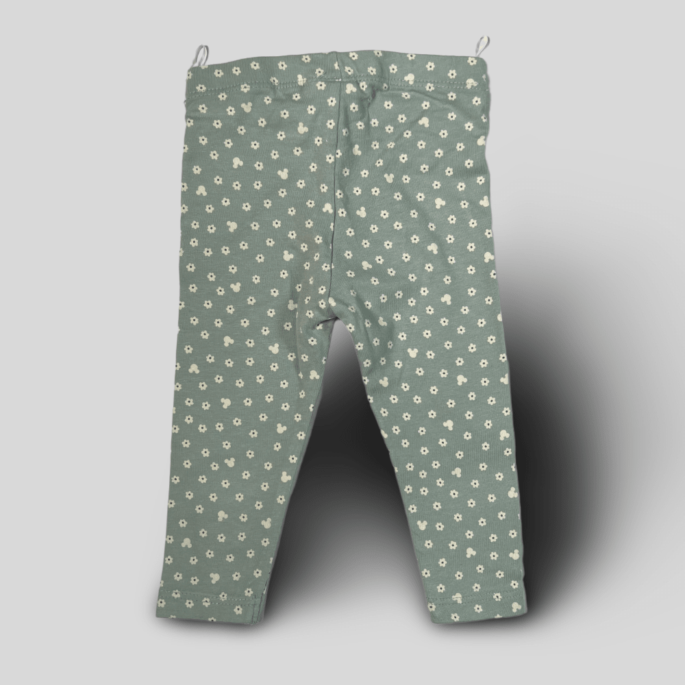 Pantaloni cu floricele si Mickey Mouse