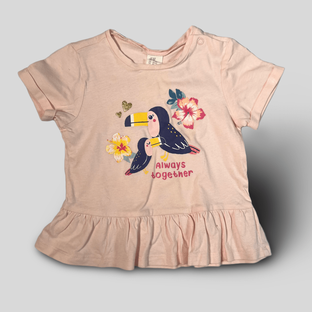 Tricou Fete | Marimea 80 (9-12 luni) Ca Nou