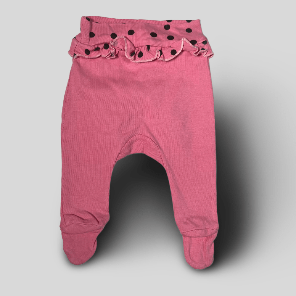 Pantaloni roz cu botosei