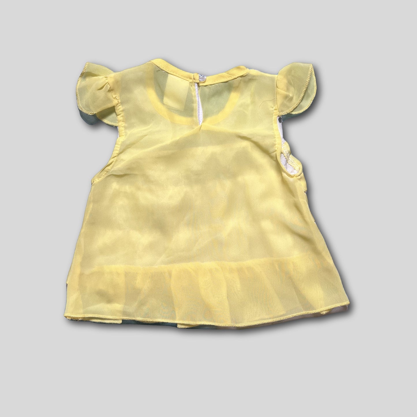 Rochie galbena cu floricele