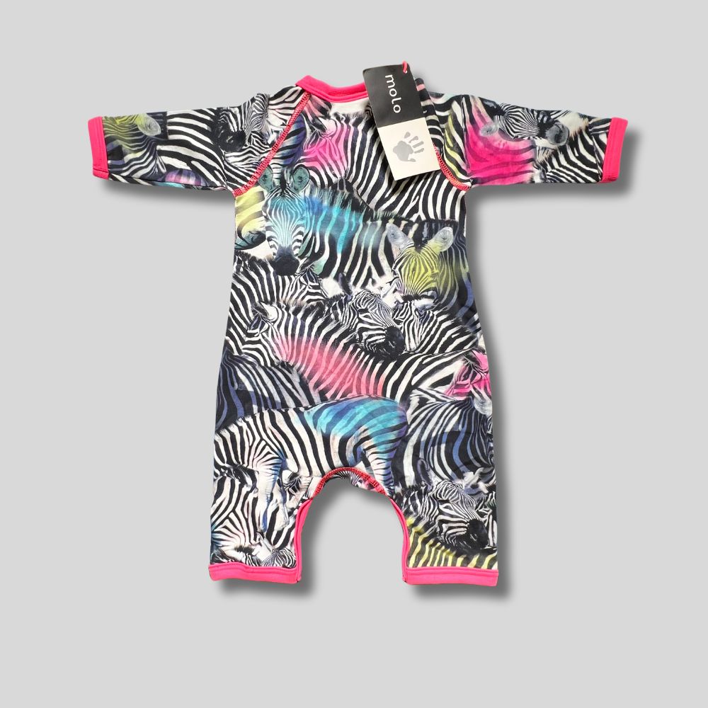 Costum de baie roz cu zebre Premium