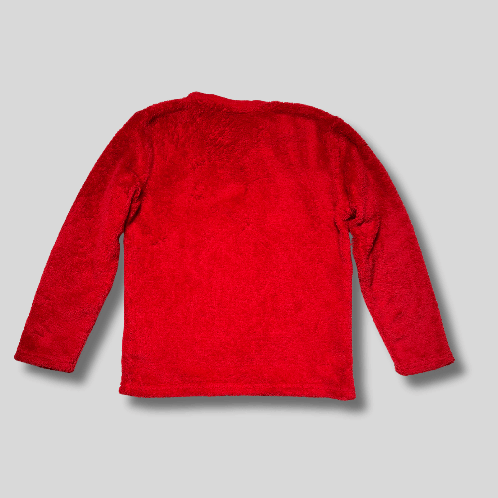 Pulover pufos cu om de zapada