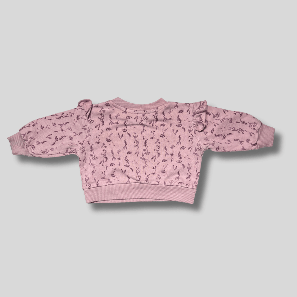 Bluza groasa cu flori mov