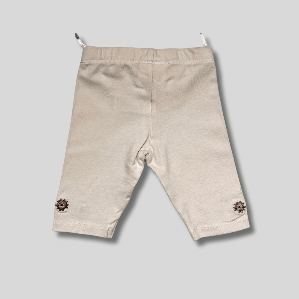 Pantaloni roz pal cu flori