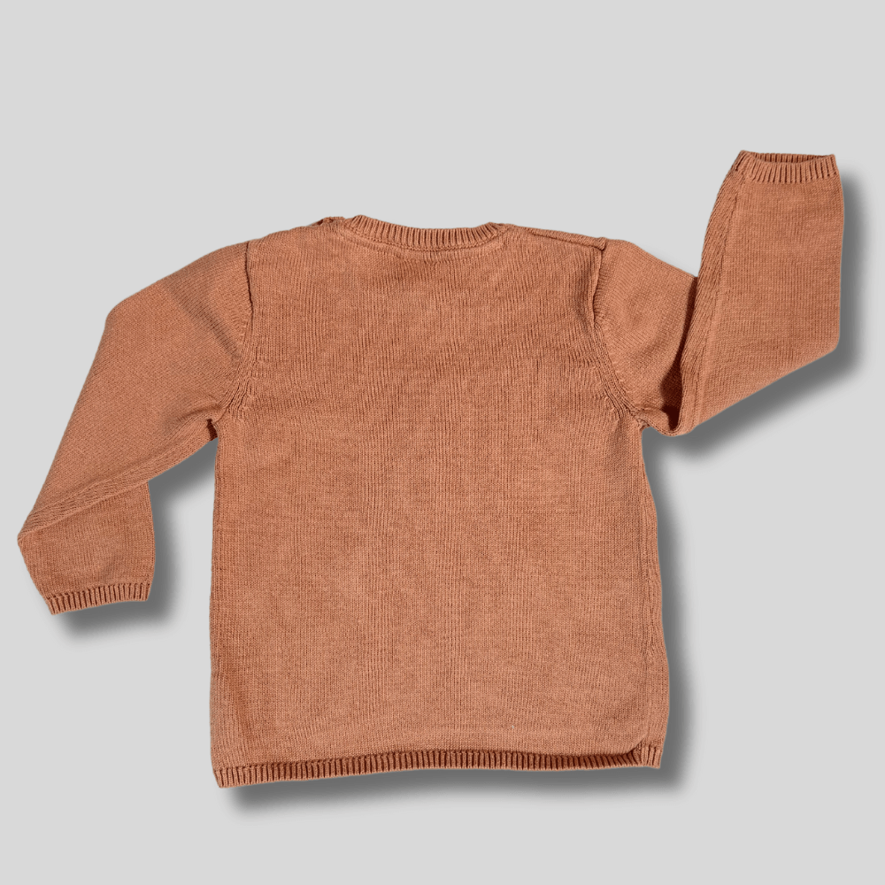 Pulover roz cu litera A