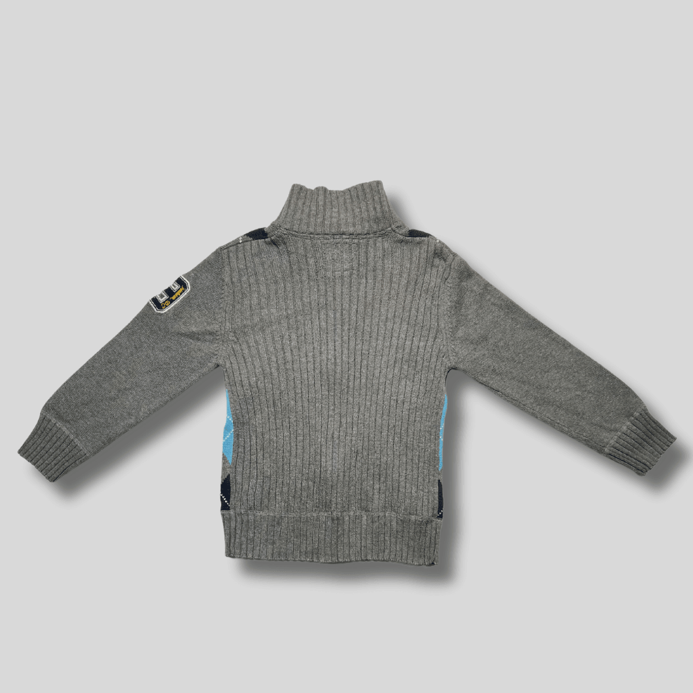 Pulover in carouri cu fermoar