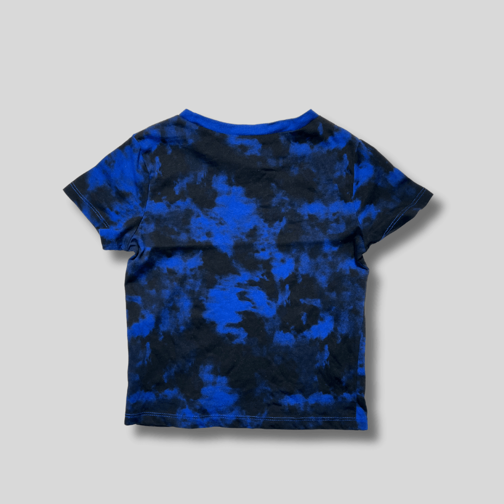 Tricou albastru cu negru