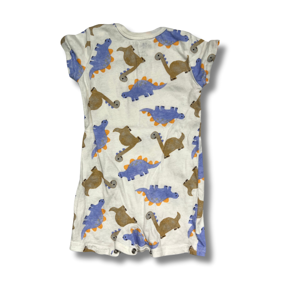 Pijama salopeta scurta cu dinozauri