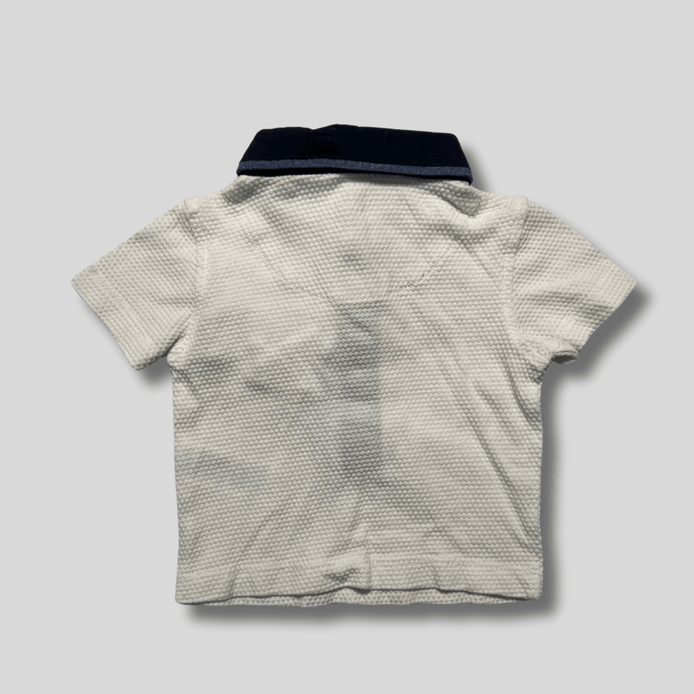 Tricou polo alb