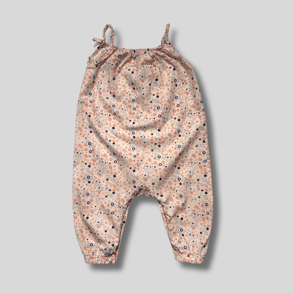 Salopeta pijama cu imprimeu floral