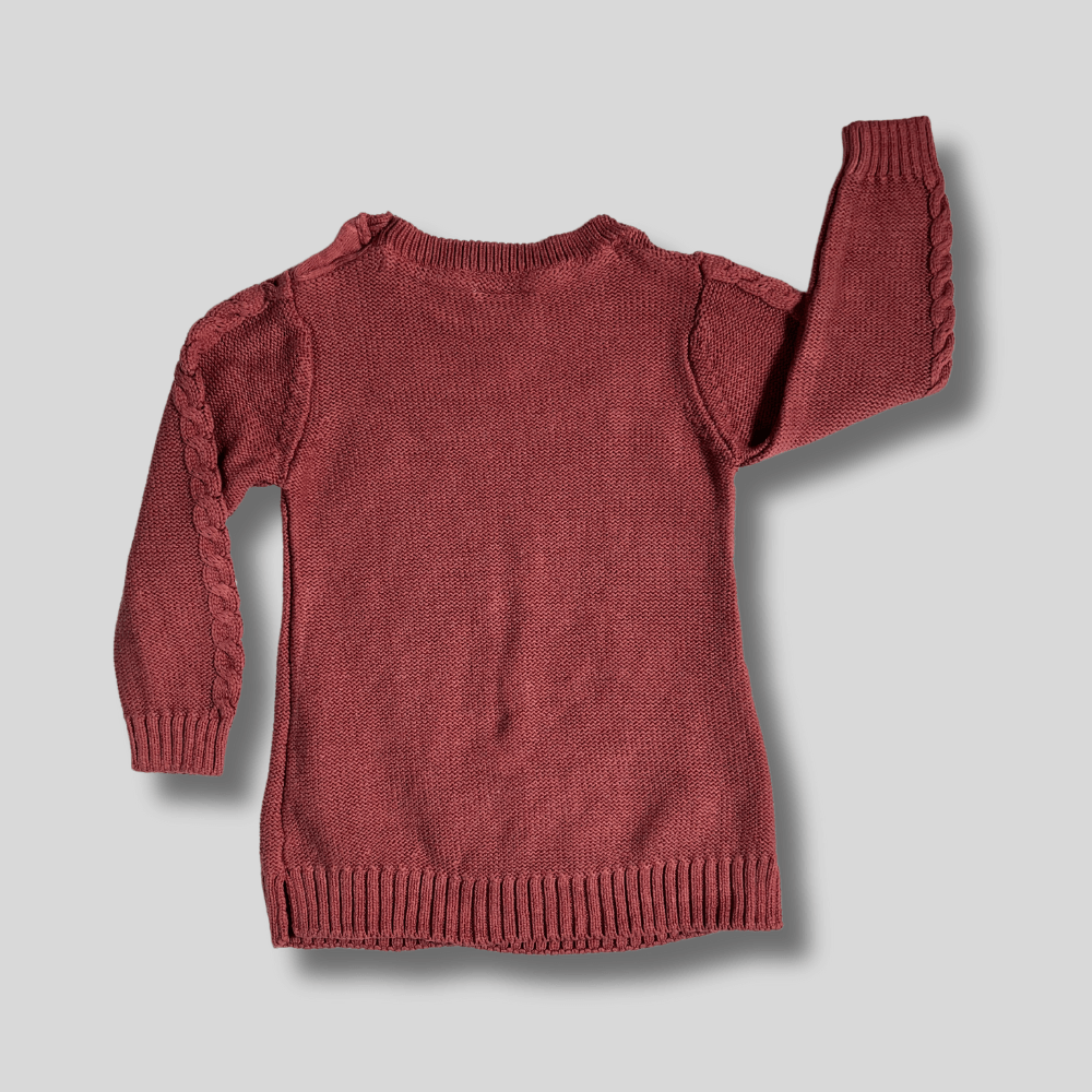 Pulover tricotat visiniu