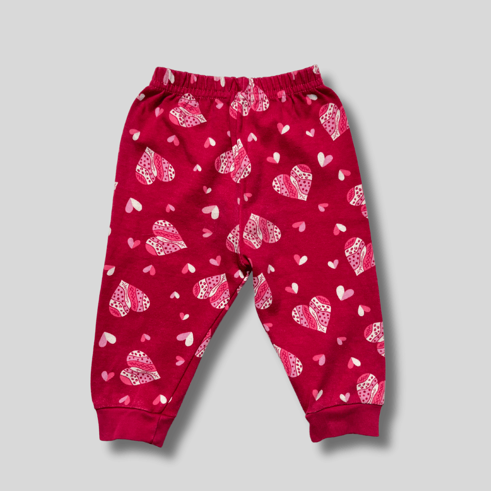 Pantaloni de trening roz cu inimioare