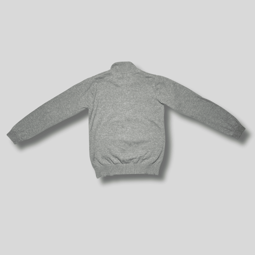 Pulover gri cu fermoar