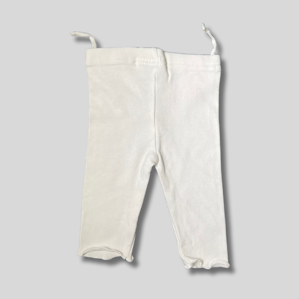 Pantaloni albi raiati