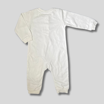 Pijama alba cu maneca lunga