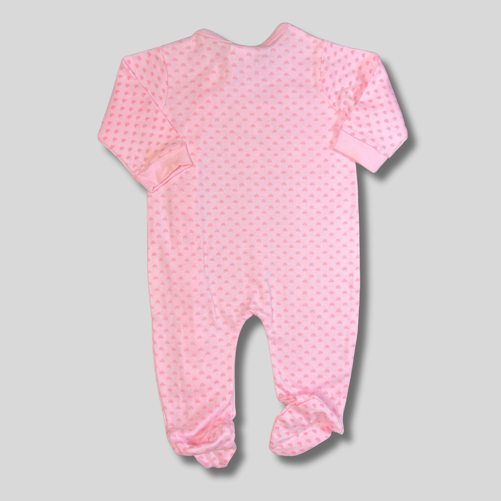 Pijama salopeta roz cu ursulet