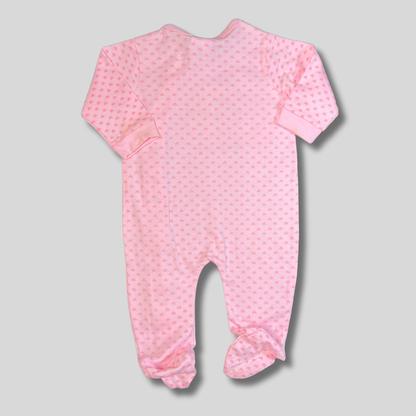 Pijama salopeta roz cu ursulet