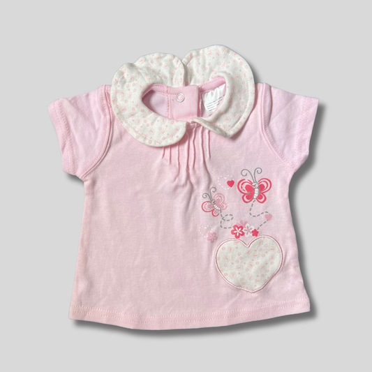 Tricou Fete | Marimea 62 (1-3 luni) Ca Nou