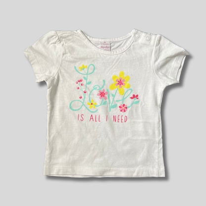 Tricou Fete | Marimea 62 (1-3 luni) Ca Nou