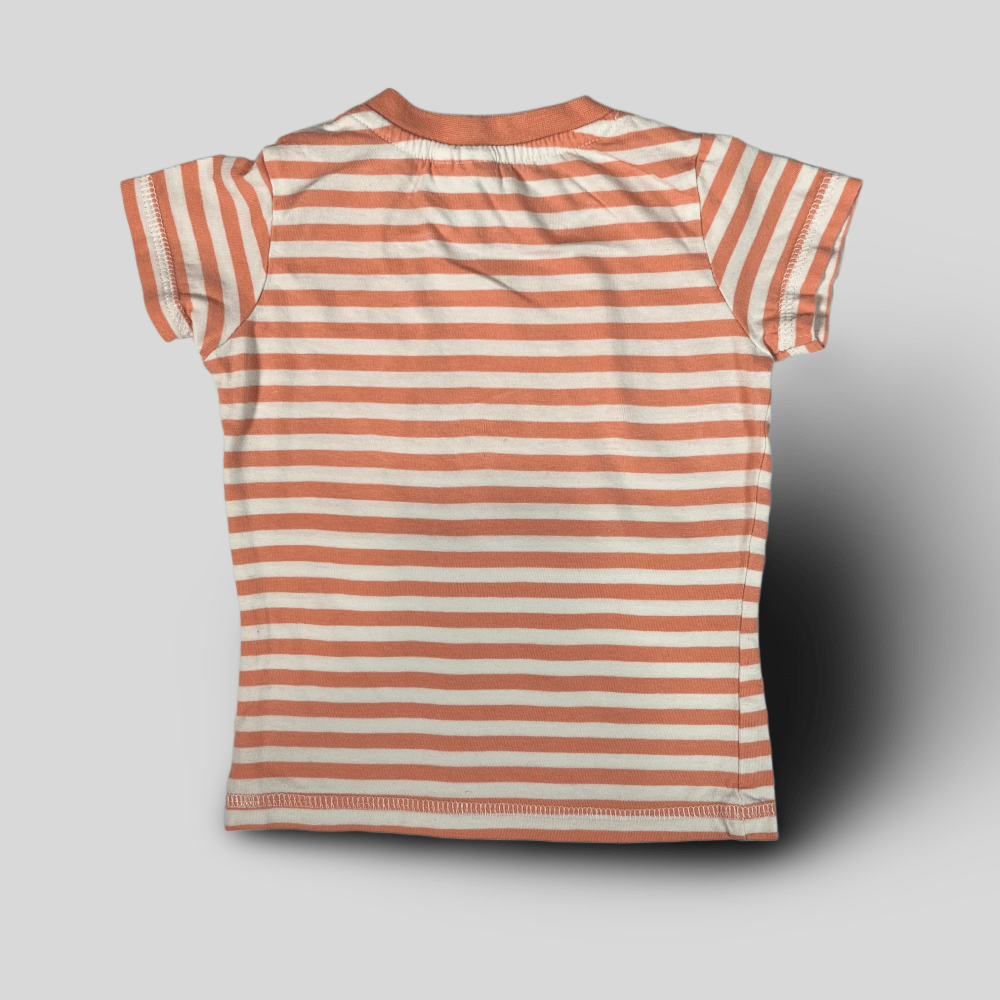 Tricou portocaliu in dungi
