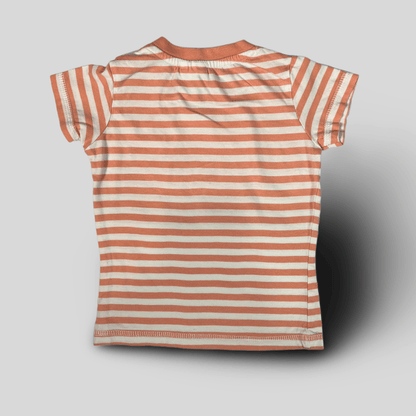 Tricou portocaliu in dungi