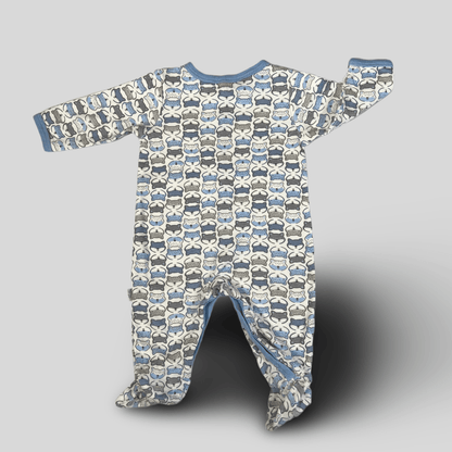 Salopeta pijama cu vulpite