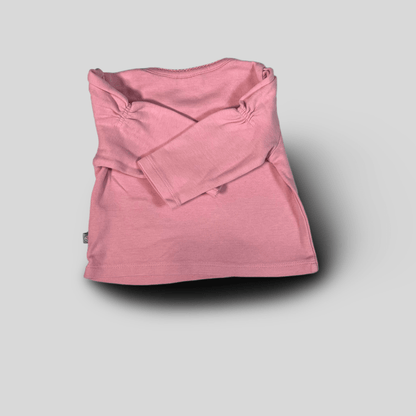 Bluza roz cu detalii maneci