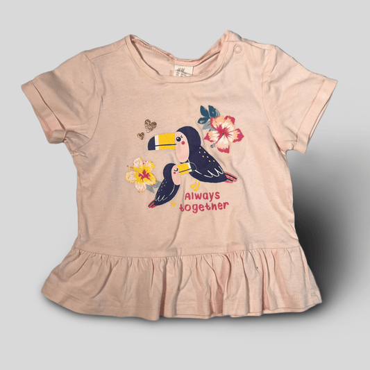 Tricou Fete | Marimea 80 (9-12 luni) Ca Nou