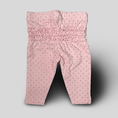Pantaloni roz cu buline argintii