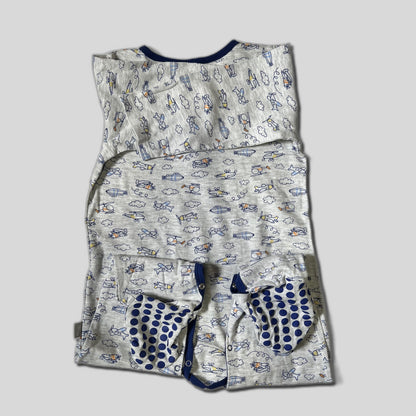 Salopeta pijama cu avioane