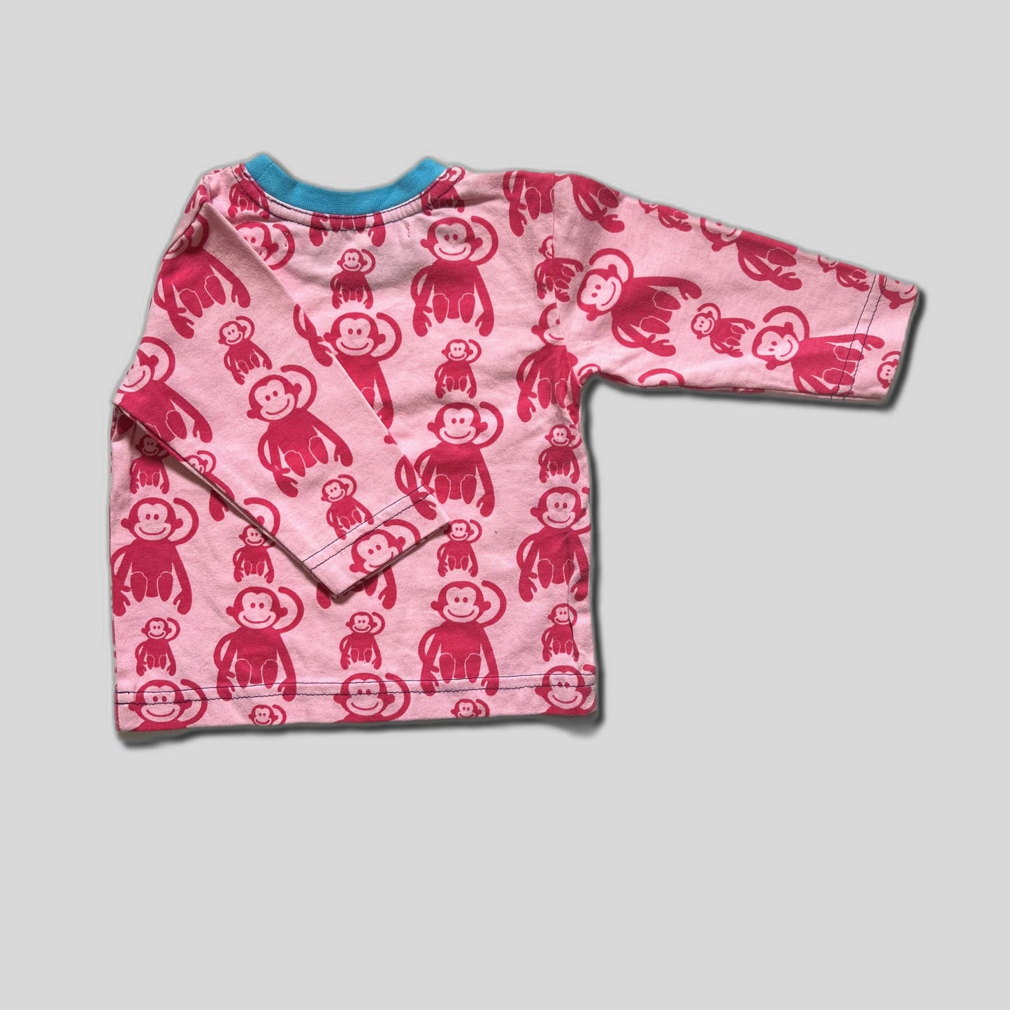 Bluza roz cu maimute