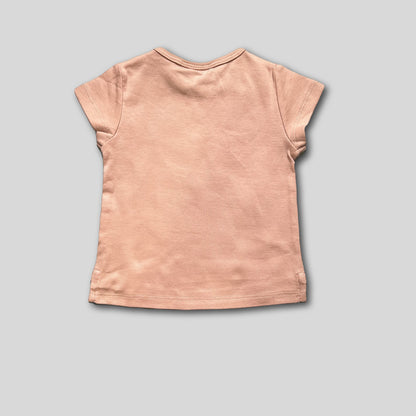 Tricou roz pal cu delfini