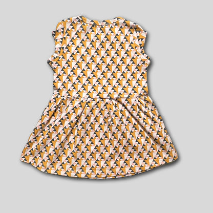 Rochie galbena cu imprimeu geometric