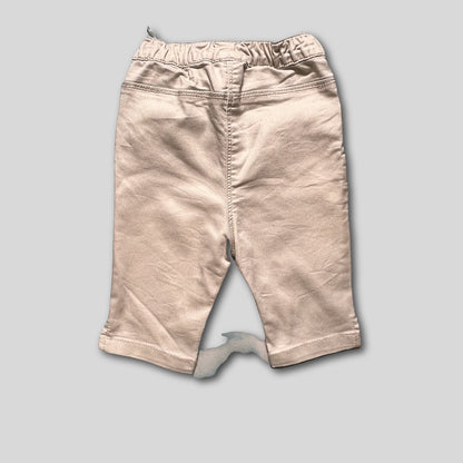 Pantaloni crem cu fundita