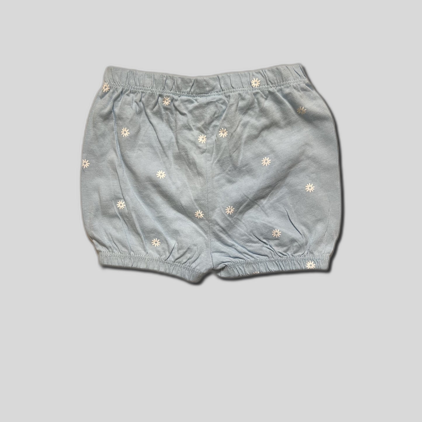 Pantaloni scurti bleu cu flori