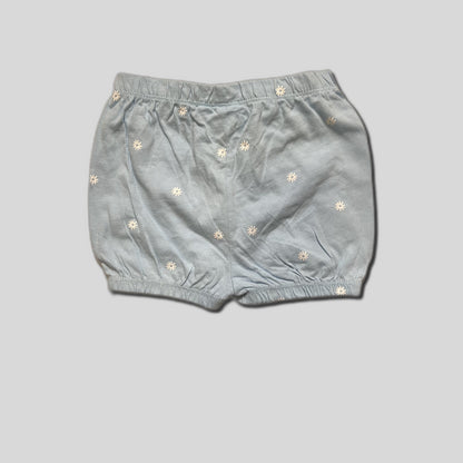 Pantaloni scurti bleu cu flori