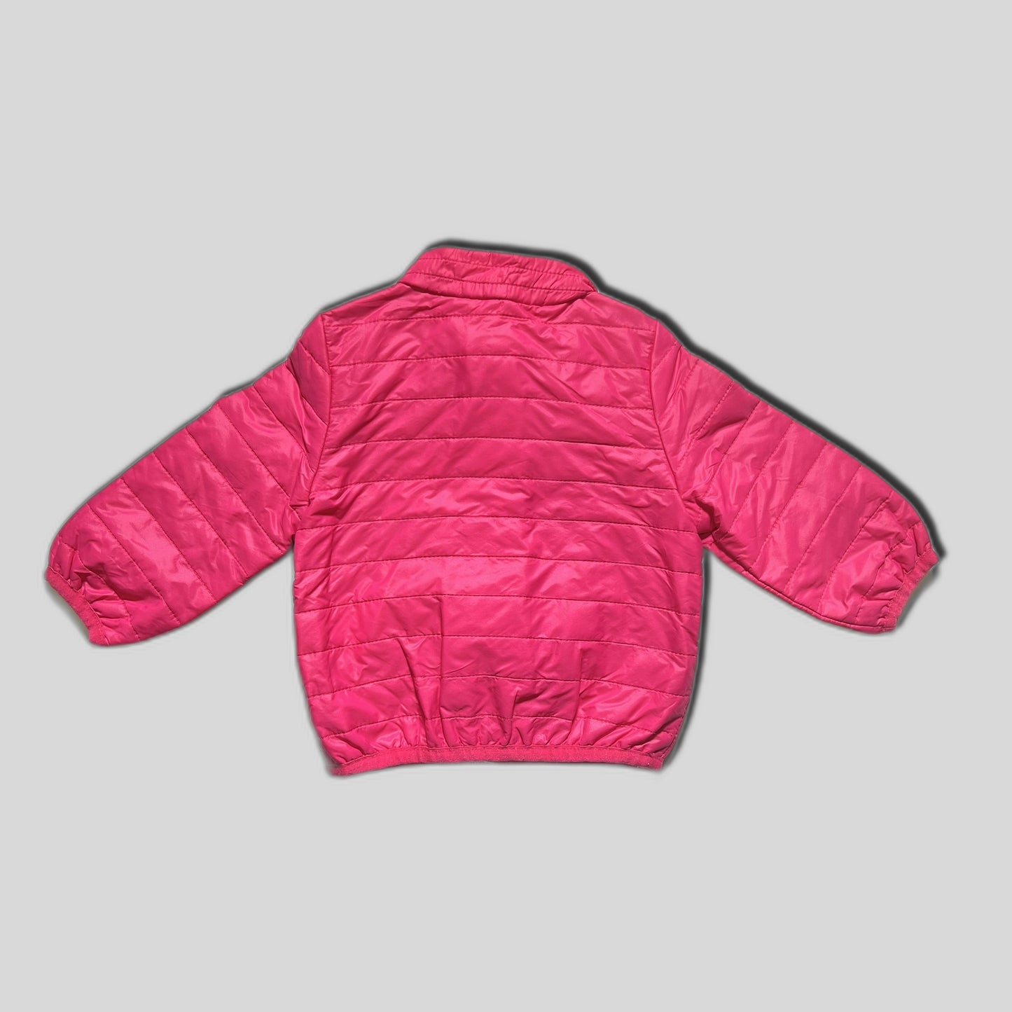 Geaca roz cu fermoar