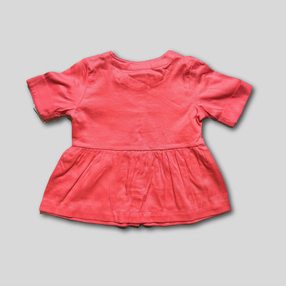 Rochie roz cu nasturi