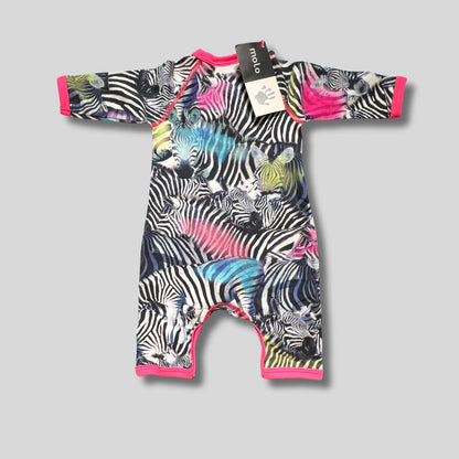 Costum de baie roz cu zebre Premium