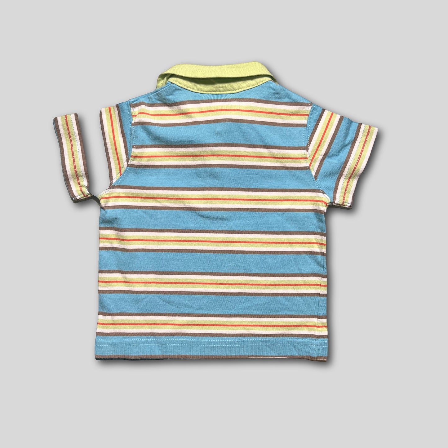 Tricou albastru cu guler