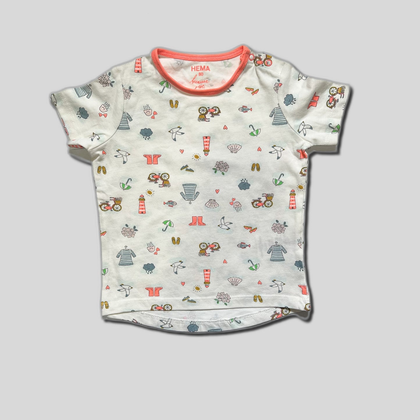 Tricou Fete | Marimea 80 (9-12 luni) Ca Nou